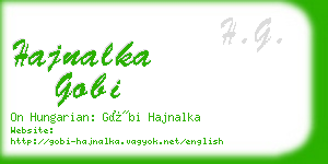 hajnalka gobi business card